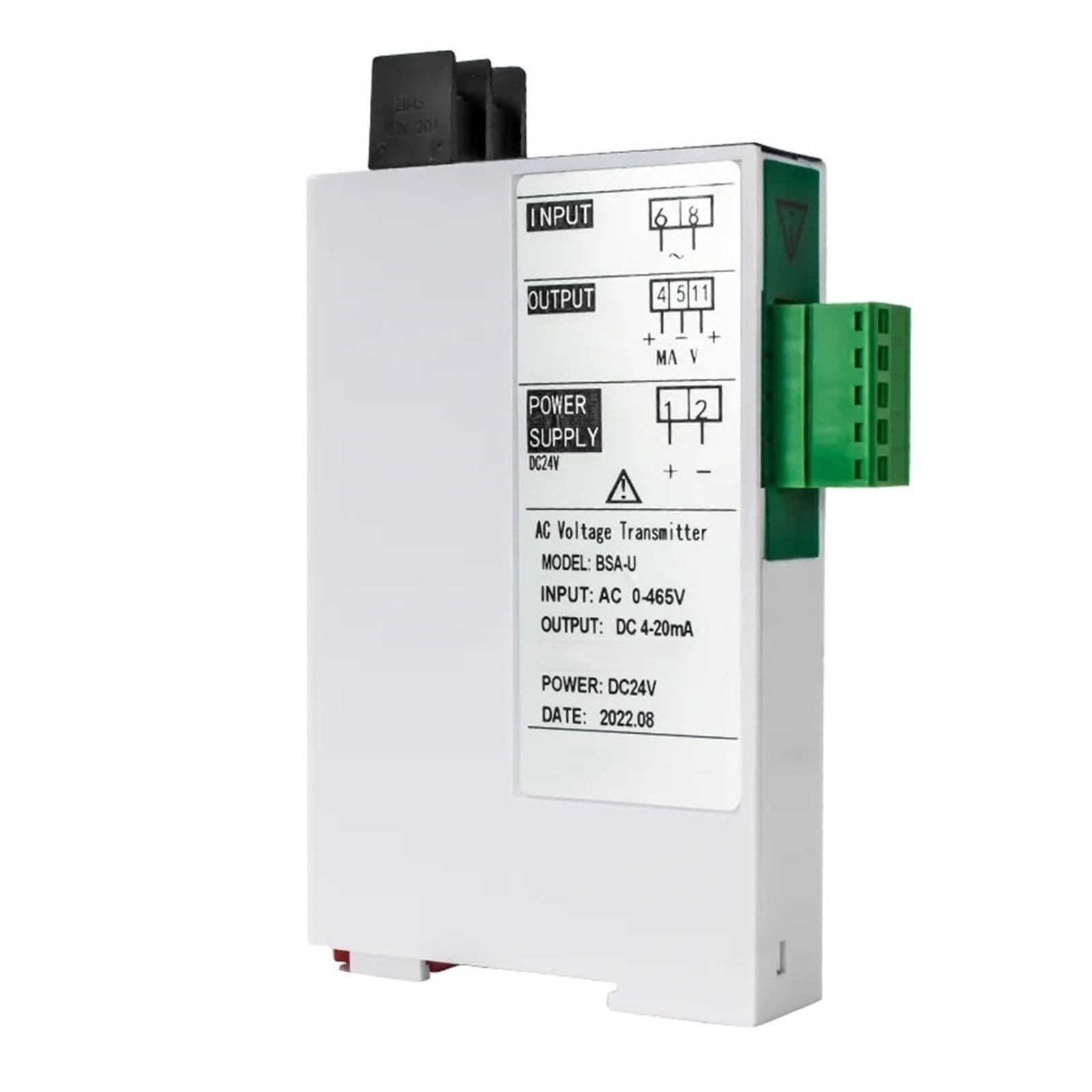 Transductor de Voltaje, transmisor de Voltaje CA, convertidor de Voltaje CA de 4-20 mA con CC 24 V(Input AC 0-220V)