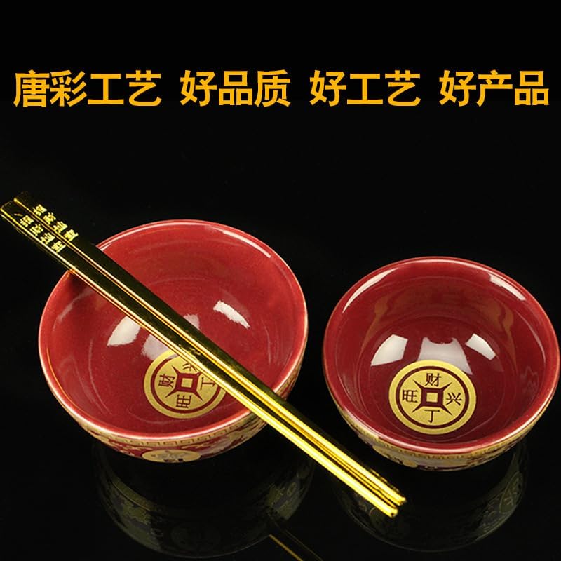 Mascot Desktop Decoration Buddhist Utensils Religious Pray Sacrificial Supplies 朱红陶瓷供碗供水杯拜神汤碗斋饭碗招财茶杯酒杯供水杯神台贡品 1Pcs(唐彩坦杯)