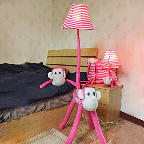 Lámpara de pie entrañable de mono rosa para iluminar sueños 3