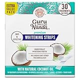 GuruNanda Teeth Whitening Strips - 30-Day Treatment with Non-Slip, Dry Strip Technology - Whitening Designed with Care for a Brighter Smile