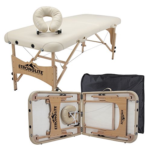 STRONGLITE Portable Massage Table Package Shasta - All-In-One Treatment Table w/ Adjustable Face Cradle, Pillow & Carrying Case (28"x73") - Thumbnail 2