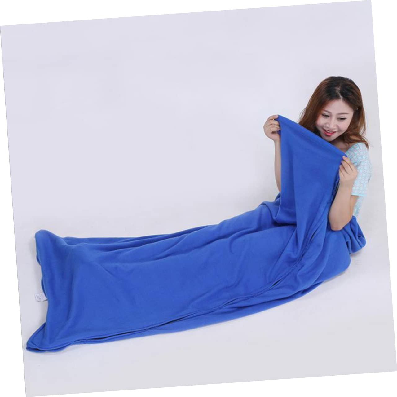 TOBBOMEY Outdoor Camping Blanket Lightweight Dual Sided Fleece for Travel Hiking and Picnics Comfortable Floor Mat for Outdoor Activities