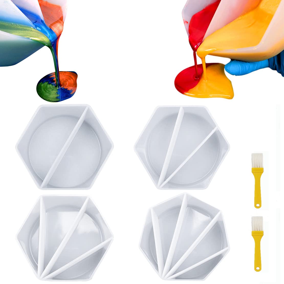 Gobelet Fendu En Silicone Réutilisable Résine Époxy