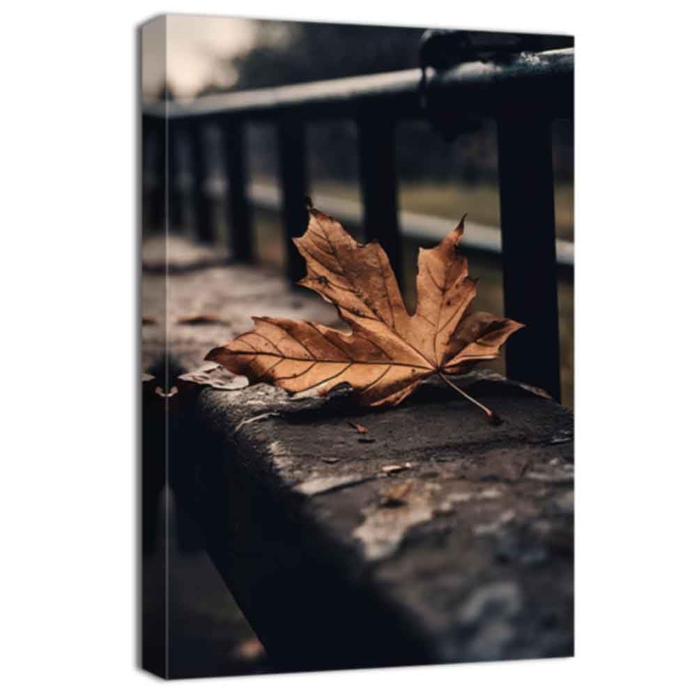 ZQQART Rustic Fall Canvas Wall Art Vintage Maple Leaf Painting Prints Autumn Harvest Prints Art Thanksgiving Pictures Farmhouse Decor Framed(Yellow,20.00" x 30.00")