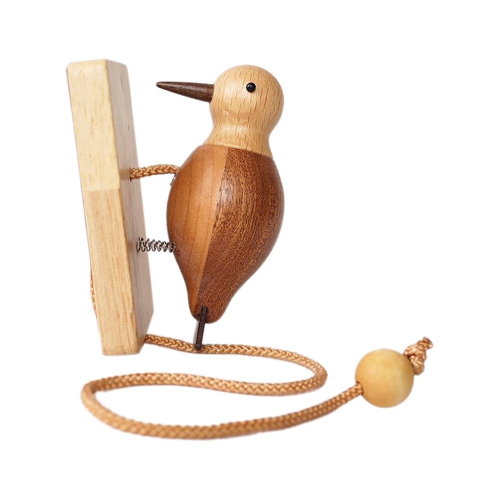 CTRLZS Retro Wooden Woodpecker Knocker- Housewarming Gift, Elaborately Made By Craftsmen, Home Decoration.