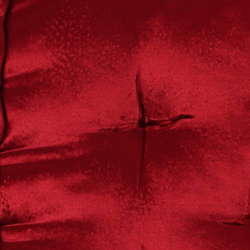 Redearth Velvet Floor Pillows-Premium Rayon Cotton Velvet Washable Extra Soft Plush Square Seat Cushion With Handle For Dining, Patio, Office, Outdoor, Hardwood Floor (18X18X4; Wine Red) Pack Of 2 #TOP5