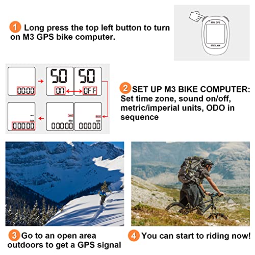 Meilan M3 Mini Gps Bike Computer, Wireless Cycling Computer Bike Odometer Bicycle Speedometer And Odometer Waterproof Bicycle Computer With Lcd Backlight & Multi-Functions For Road Bike Mtb #TOP4