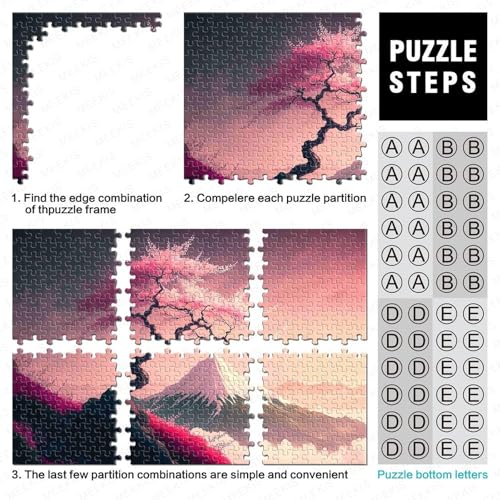Puzzle de cerezo de 1000 piezas: reduce el estrés con enfoque 4