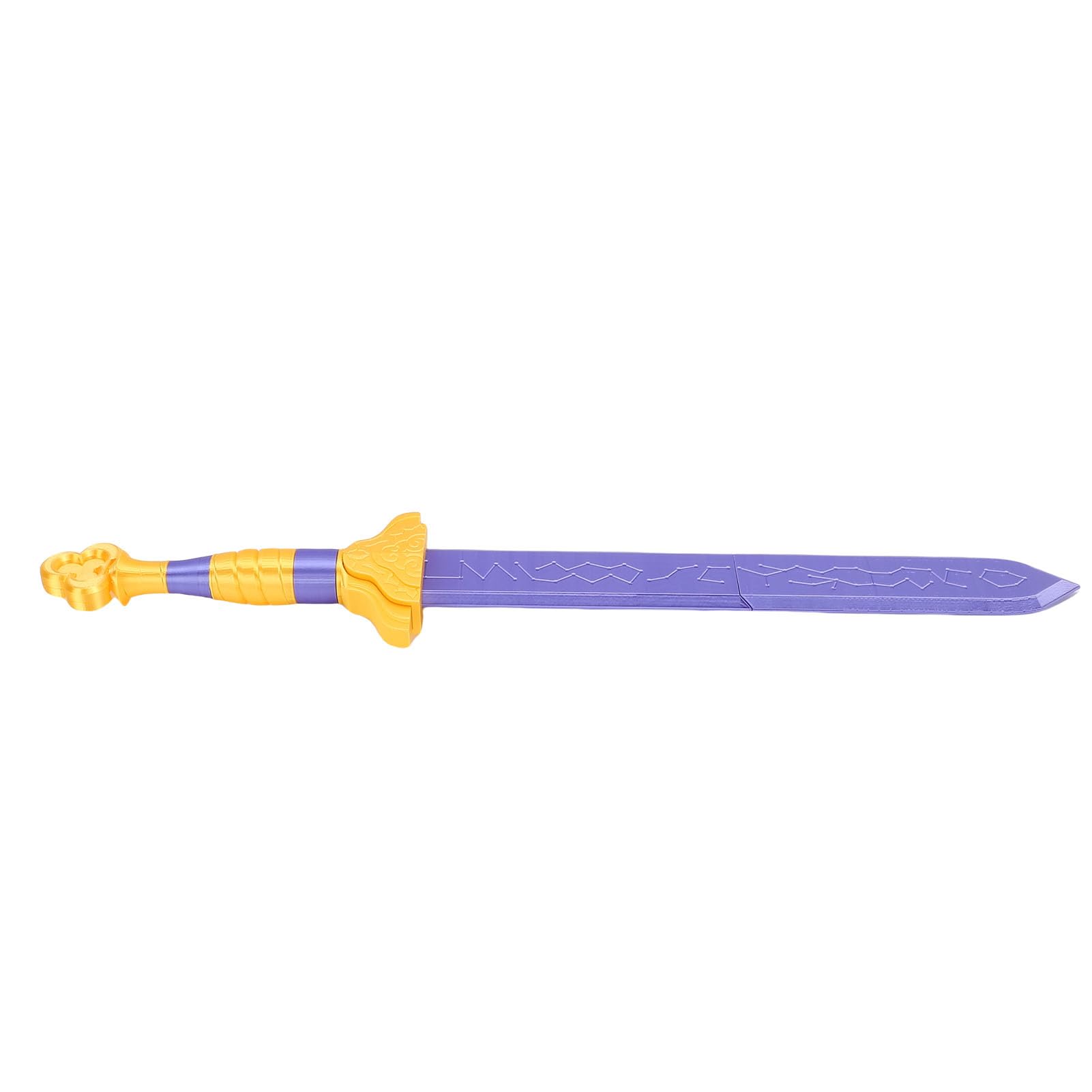 Espada de Juguete Impresa en 3D para Disfraz Cosplay, PLA Amarillo y Azul