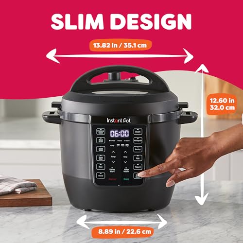 Instant Pot 6QT RIO, 7-in-1 Electric Multi-Cooker, Pressure Cooker, Slow Cook, Rice, Steamer, Sauté, Yogurt & Warmer, Black, 6 Quarts