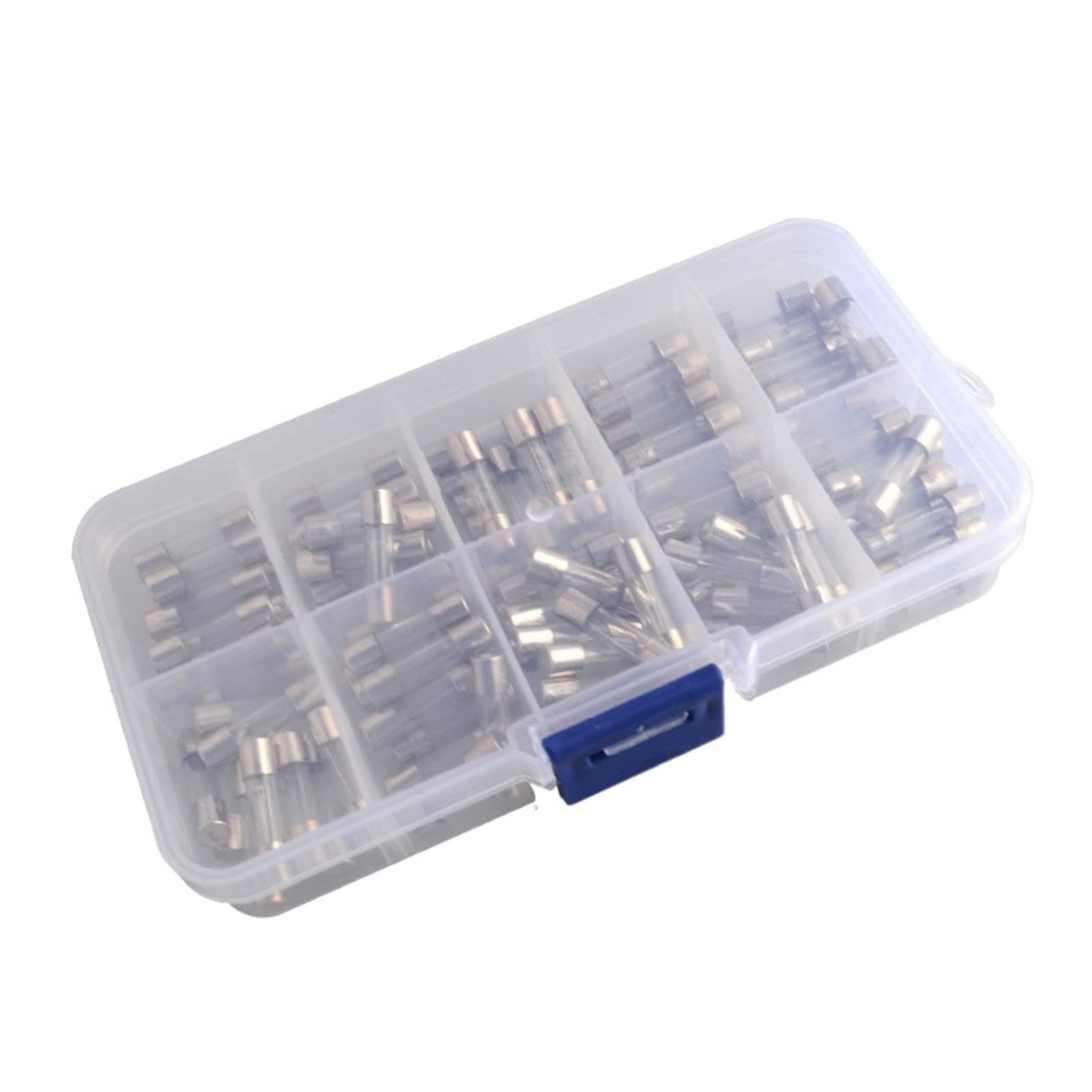 Fusibile a tubo di vetro ad accensione rapida, Set da 100 pezzi 5x20 mm Kit assortiti for soffiaggio rapido, vetro soffiato rapido(As Photo)