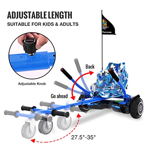 Evercross Hoverboard, 6.5'' Hover Board With Seat Attachment, Self Balancing Scooter With App, Bluetooth Hoverboards For Kids & Adults #TOP4