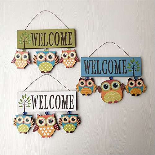 Hibou décoration plante fausse feuille verte pour couronne de porte et mur de maison