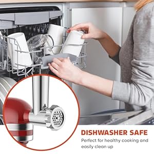 Stainless Steel Meat Grinder for KitchenAid Mixer, Meat Grinder, Sausage Stuffer, Burger Press, As Kitchen Aid Meat Grinder Attachment for Kitchenaid Stand Mixer, Dishwasher Safe Stainless Steel Meat Grinder for KitchenAid Mixer Meat Grinder Sausage Stuffer Burger Press As Kitchen Aid Meat Grinder Attachment for Kitchenaid Stand Mixer Dishwasher Safe