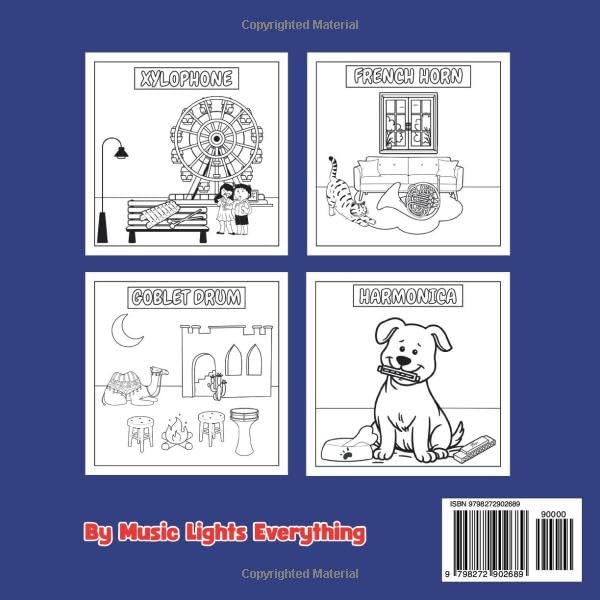 Musical Instruments: Coloring Book image 3