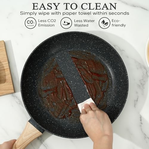 SODAY 13 Pcs Pots and Pans Set Non Stick Kitchen Cookware Sets Nonstick Induction Cookware Non-toxic Black Granite Cooking Tools with Stay-Cool Handles, Silicone Tools (PFOS/PFOA Free) by SODAY - Image 6