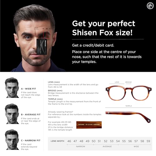 Image of Shisen Fox Habiki 2.0 Acetate Spectacles Frames for Men & Women with Demo Lenses | Classic Oval Full Rim Eyeglass Frame | Durable & Stylish Eye Frames for Men & Women