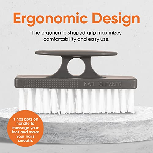 Superio Stiff Nail Brush Cleaner With Handle- 2 Pack Durable Brush Scrubber To Clean Toes, Fingernails, Hand Scrubber All Surface Cleaning, White Heavy Duty Scrub Brush Stiff Bristles, Easy To Hold #TOP7