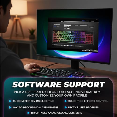 Image of TECWARE Phantom+ 87 Mechanical Gaming Keyboard | RGB LED Backlit | Hot Swappable Wraith Red Switches | 87 Key TKL Layout | Thocky Sound Profile | Detachable USB-C Wired | Black