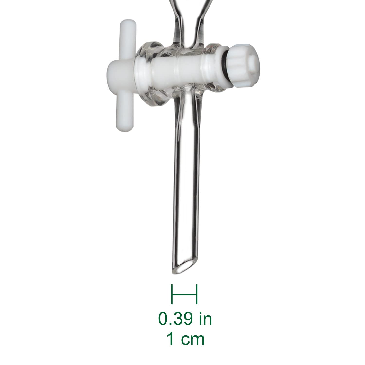 FunChem Imbuto Separatore Conico 500 ml con Giunti 24/29 e Rubinetto in PTFE, Imbuto in Vetro Borosilicato Design a Parete Spessa