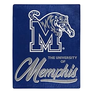 Northwest NCAA Memphis Tigers Unisex-Adult Raschel Throw Blanket, 50″ x 60″, Signature
