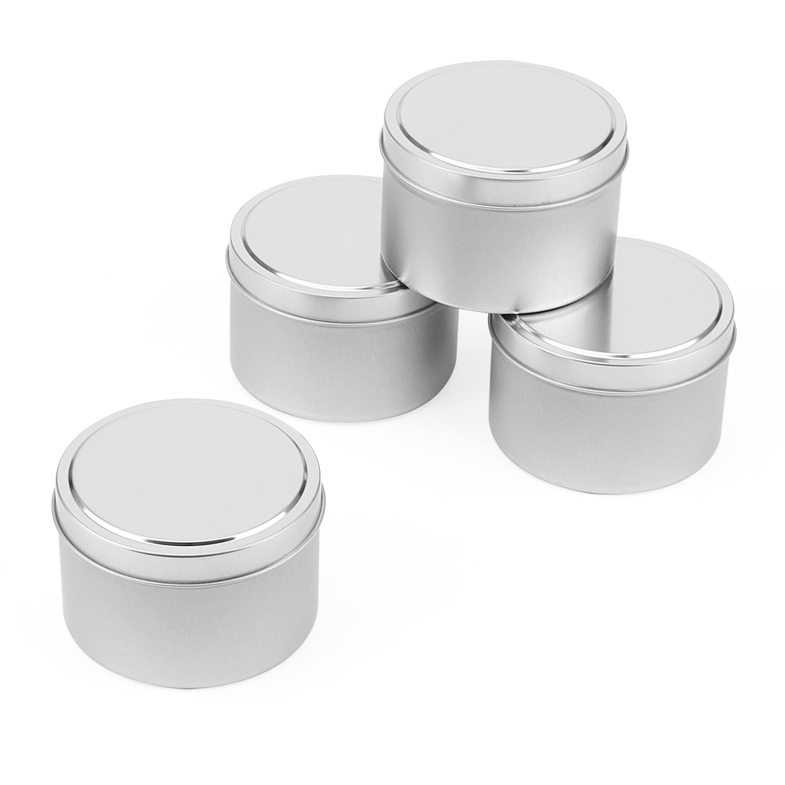 JOIKIT Confezione da 12 barattoli di latta per candele da 226,8 ml, barattoli rotondi vuoti per candele per arte, contenitori per candele fai da te