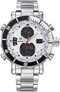 Relógio Masculino Weide AnaDigi WH-5203 - Prata e Branco