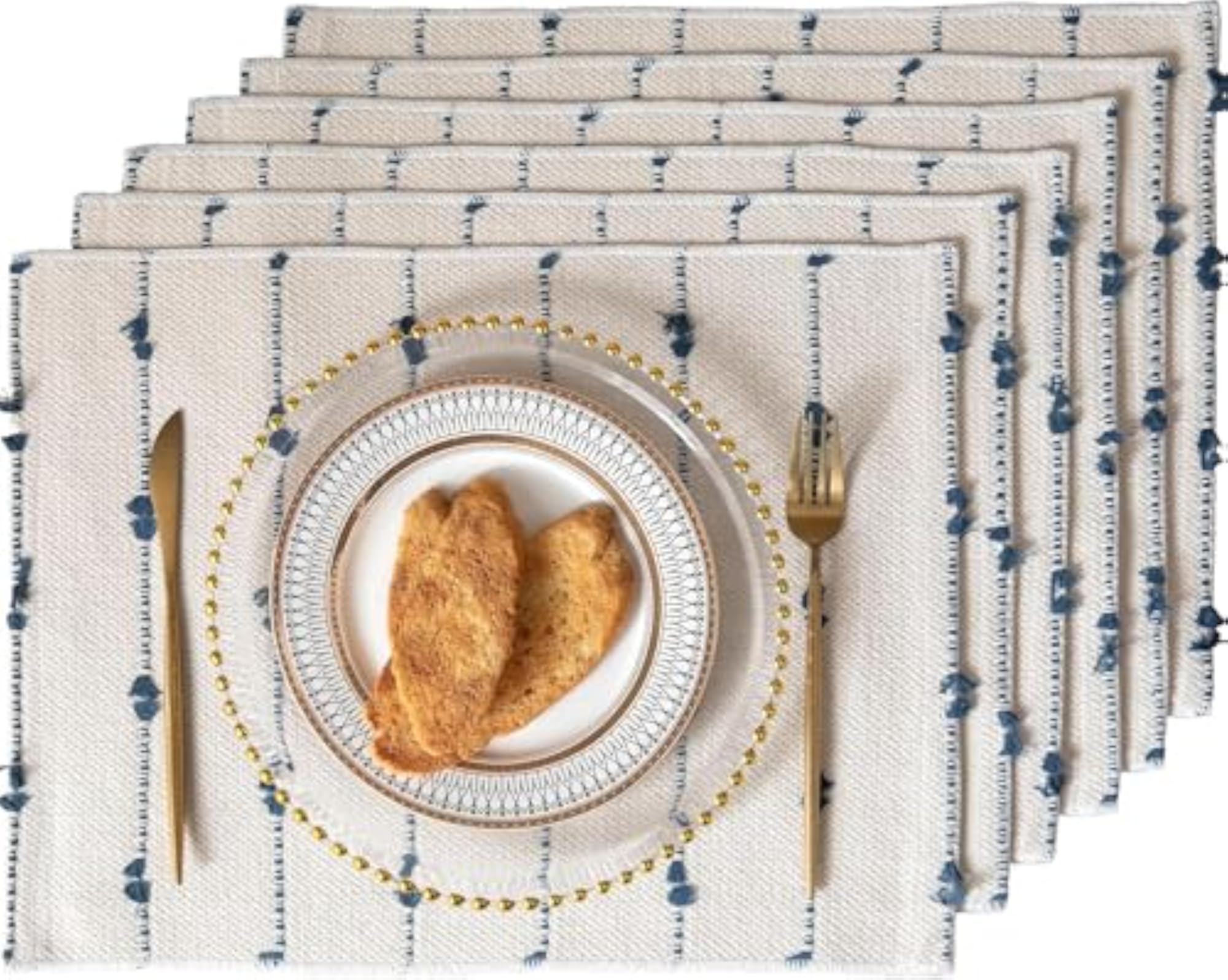 Handmade Designer Cotton Dining Table Placemats & Runner Set