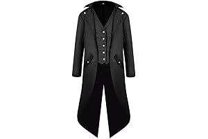 Men's Steampunk Jacket Tailcoat Halloween Costume Victorian Coat Gothic Cosplay Vintage Frock Coat Uniform