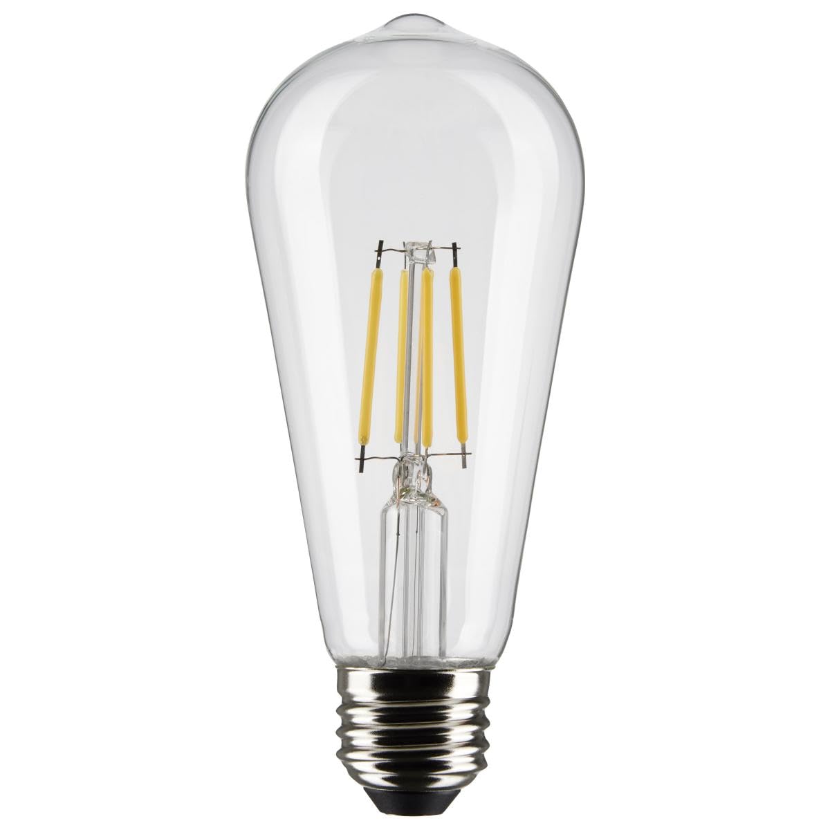 Satco S21360 5-Watt ST19 LED Filament Light Bulbs, Clear, 2700K
