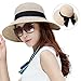 Siggi Womens Floppy Summer Sun Beach Straw Hat UPF50 Foldable Wide Brim 56-58cm