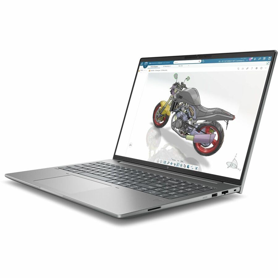 Image of HP ZBook X G2i 16 inch Copilot+ PC Mobile Workstation - WUXGA - 60 Hz - Intel Core Ultra 7 Series 3 366H - 64 GB - 1 TB SSD - English Keyboard - Meteor Silver - Intel Chip - 1920 x 1200 - Windows 11 Pro -
