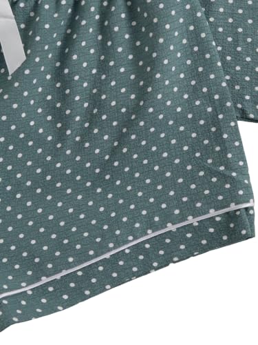 Image of Verdusa Pajamas For Women Set 2 Piece Cute Pjs Sleepwear Lounge Sets | Pj Sets For Woman, Button Down Shirts With Pajama Shorts, Cute Print, Comfy Sets