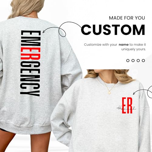 Custom Emergency Department Sweatshirt and Hoodie - Personalized ER Nurse Sweatshirt3