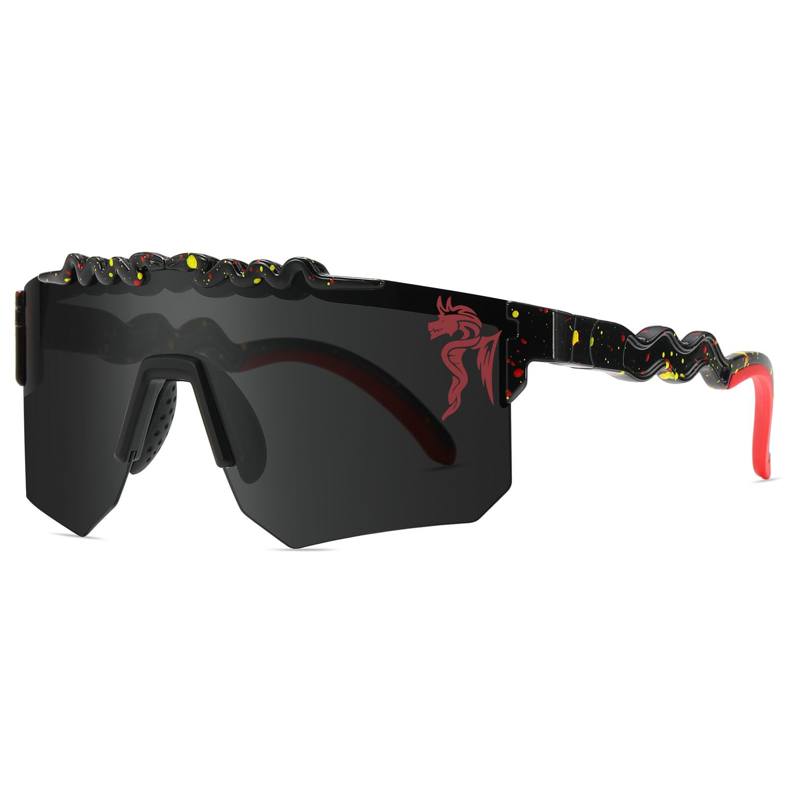 RICONE Two Sizes Cycling Sunglasses Polarized UV400 for Adults Youth Boys Girls Men Women Baseball Sports Glasses Outdoor