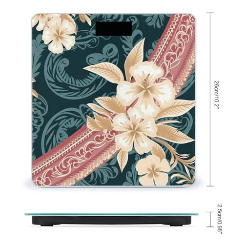 Báscula Digital de Baño con Diseño Hawaiano Elegante miniatura 2