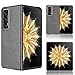 PU Leather & Hard Plastic Case for Honor Magic V2 Protector, Non-Slip Shockproof Phone Cover - Grey