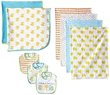 Gerber Unisex Baby Duck-Themed 9 Piece Feeding Essential Gift Set