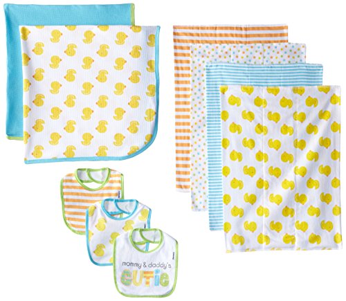 Gerber Unisex Baby Duck-Themed 9 Piece Feeding Essential Gift Set