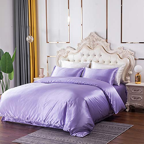 Sets de housse couette fermeture éclair 220x240 lit 2 personnes satin rétro