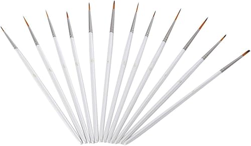 TEHAUX Pinceles de acuarela para acuarela, pinceles de pintura de color de agua, pinceles de arte en miniatura, kit de pinceles de detalles finos de