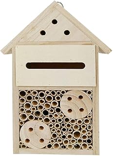 Ręcznie wykonane naturalne drewniane owady dom ogród robaki hotel idealny dom dla biedronki mason pszczoły motyle z haczykiem owady hotel ogród siedlisko