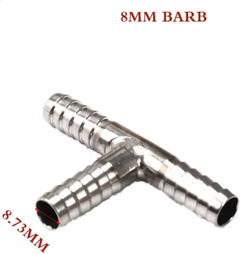 1pc Stainless Tee6/8/10/13MM Barb Fit Beer or Gas Tube/Pipe/Lines(KL04466)