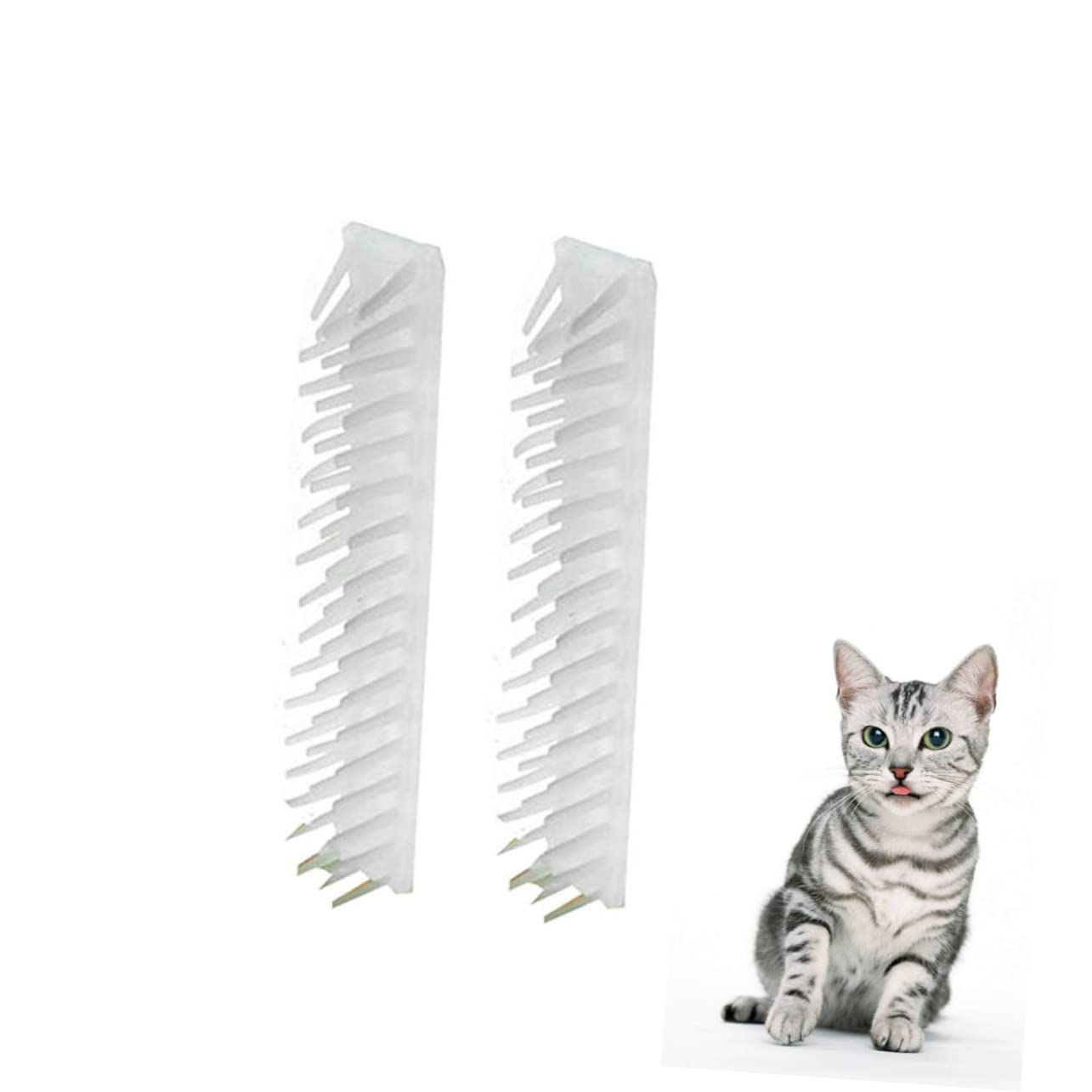 COLLBATH 12 Stk Katzenbürste Kamm Katzenwandecke Kätzchen Wandbürste Wandkratzbürste Haustierpflegebürste cat massager katzenmassager Eckmassagegerät für Katzen Katze selbst Weiß