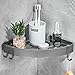 Produktbild Hoomtaook Eckablage Duschkorb Duschablagen Ohne Bohren für Bad, Patentierter Kleber + Selbstklebender, Aluminium, Matte Finish, Badregal (weiss, H401) Eckablage