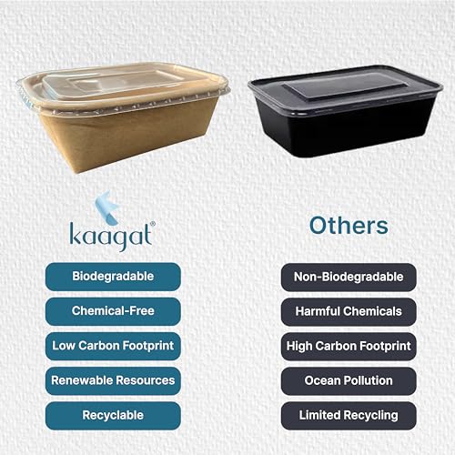 Image of Disposable Containers For Food with Lids | Rectangular Meal Prep Containers & Take Out Box | Microwave & Fridge Safe Food Storage Containers, Food Packing Box For Kitchen - 750ml, 200 Pack