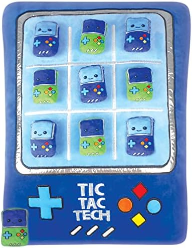 iscream Summer Camp Games Tic Tac Tech 16" Fleece Activity Game Pillow for Camp, Troops, and More! image 5