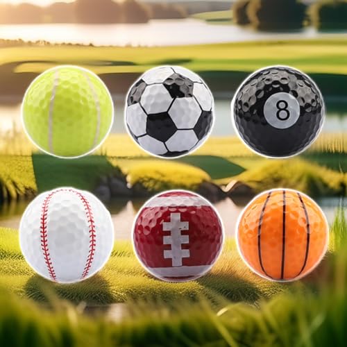 Asyxstar Colored Sports-Themed Golf Balls