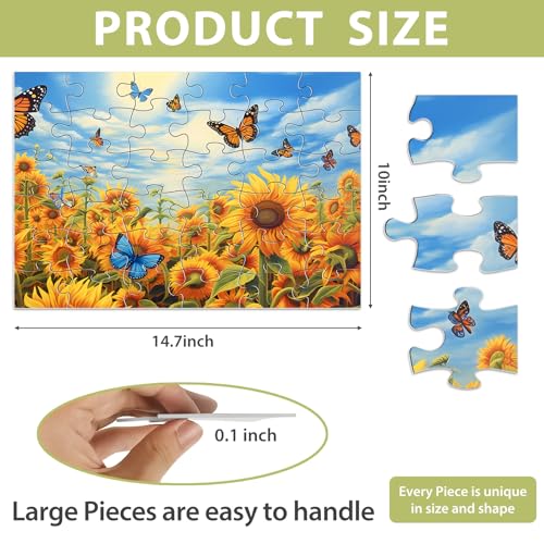 Biarek 6 Pack 36 Large Piece Puzzles for Seniors Puzzle Dementia Alzheimer's Products Activities for Elderly Adults Easy Jigsaw Puzzle Alzheimer's Gift for Patients in Nursing Home with 6 Storage Bags - Image 4