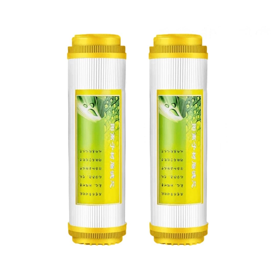 Cartouche filtrante résine adoucisseur d'eau - Lot de 2 filtres universels 10x2,8 po